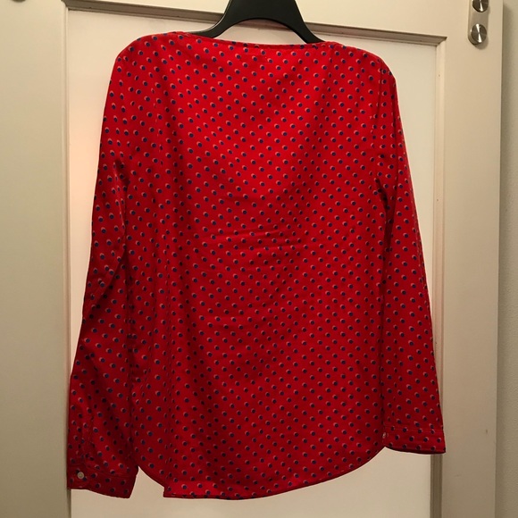 Gap Red, Blue, and Orange Polka Dot Blouse - Picture 2 of 8